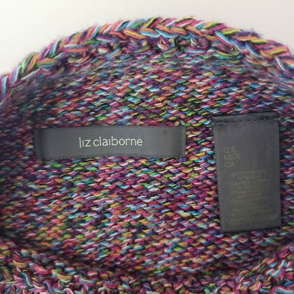 Liz Cailborne Multi Color High neck Sweater - Picture 5 of 6